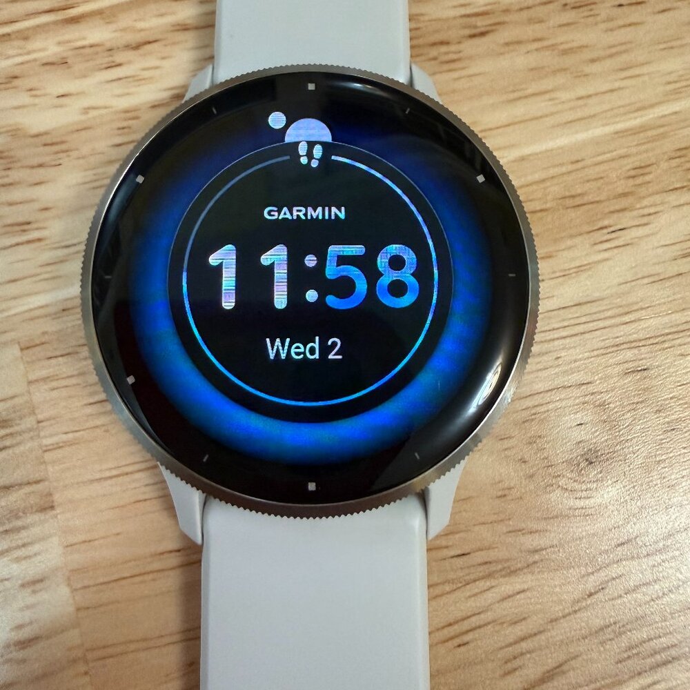 Garmin Venu 3 - Silver Stainless Steel Bezel, Whitestone Case & Silicone Band